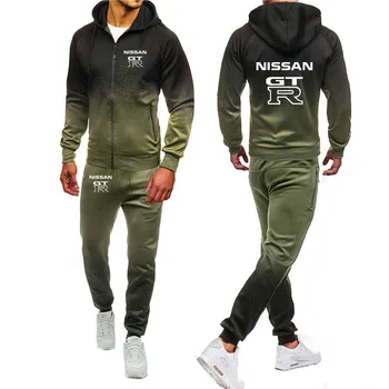 Hoodies Men GTR Car Logo Print Casual Harajuku Gradient color Hooded Fleece zipper Jacket Sweatshirt Sweatpants Suit 2pcs 
Hoodies Men GTR Car Logo Print Casual Harajuku Gradient color Hooded Fleece zipper Jacket Sweatshirt Sweatpants Suit 2pcs