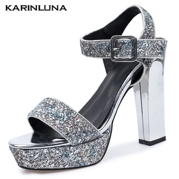 Karinluna New Arrivals Top Quality Bling High Heels Platform ankle-strap Summer Sandals women's Shoes Woman
Karinluna New Arrivals Top Quality Bling High Heels Platform ankle-strap Summer Sandals women's Shoes Woman