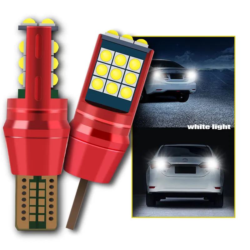 2Pcs Led Car Reversing Light Rear 12V T15 Type Tail Bulb Reverse Lamp Daytime Running Signal Glowing Working | Автомобили и
