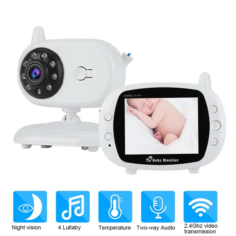 3.5 Inch LCD Screen Video Wireless Baby Monitor Security Camera IR Night Vision Voice Call Babyphone With Temperature Monitoring
3.5 Inch LCD Screen Video Wireless Baby Monitor Security Camera IR Night Vision Voice Call Babyphone With Temperature Monitoring