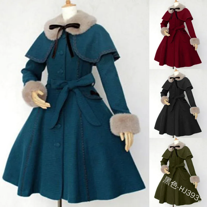 Autumn winter gothic palace sweet lolita coat vintage fur collar cloak keep warm gothic lolita overcoat kawaii girl cosplay
Autumn winter gothic palace sweet lolita coat vintage fur collar cloak keep warm gothic lolita overcoat kawaii girl cosplay