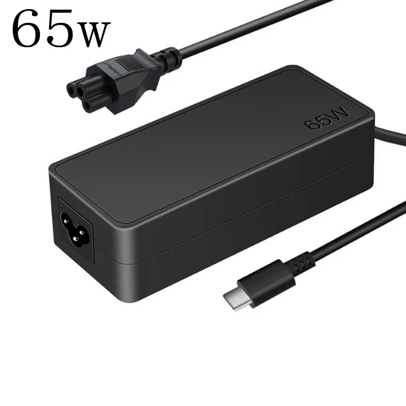 

EU/US/UK/AU Plug Power Adapter 20V 3.25A 65W USB Type C Ac Power Adapter Charger for Lenovo MIIX 720/ PRO/X1/T570/P51s Laptop