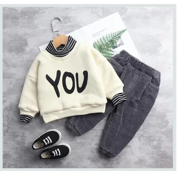 New male baby plus velvet high collar boy dress sweater 2-6 years baby autumn and winter handsome printed letters clothes suit
New male baby plus velvet high collar boy dress sweater 2-6 years baby autumn and winter handsome printed letters clothes suit