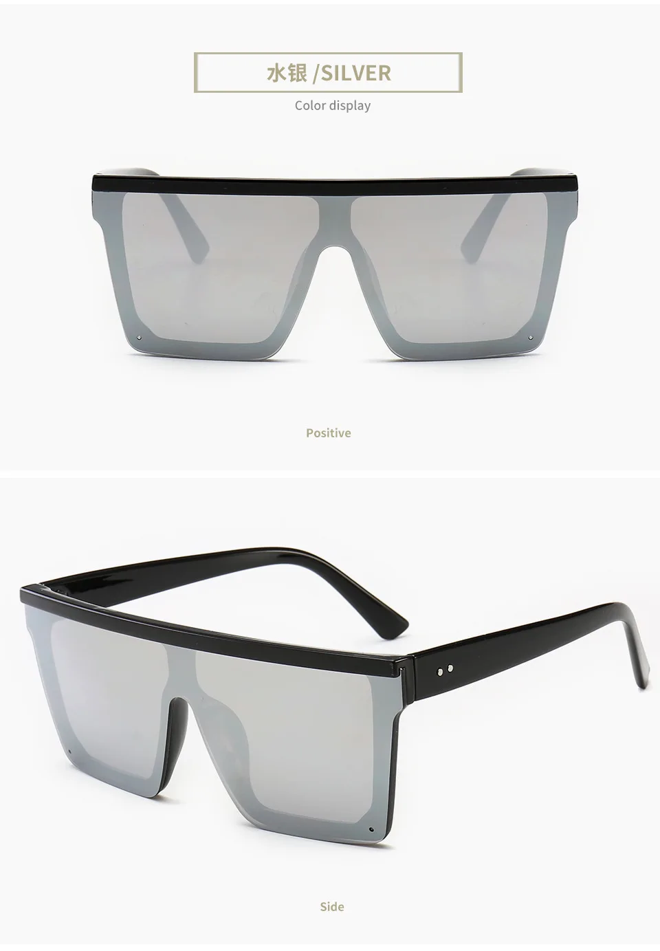 Jaspeer Male Flat Sunglasses Men Black Square Shades Uv400 