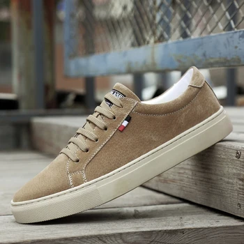 Spring 2020 Casual Shoes For Men Genuine Leather Mens Flats Sneakers Khaki Beige Adult Casual Shoes Brand Mens Large Sizes Shoes 
Spring 2020 Casual Shoes For Men Genuine Leather Mens Flats Sneakers Khaki Beige Adult Casual Shoes Brand Mens Large Sizes Shoes