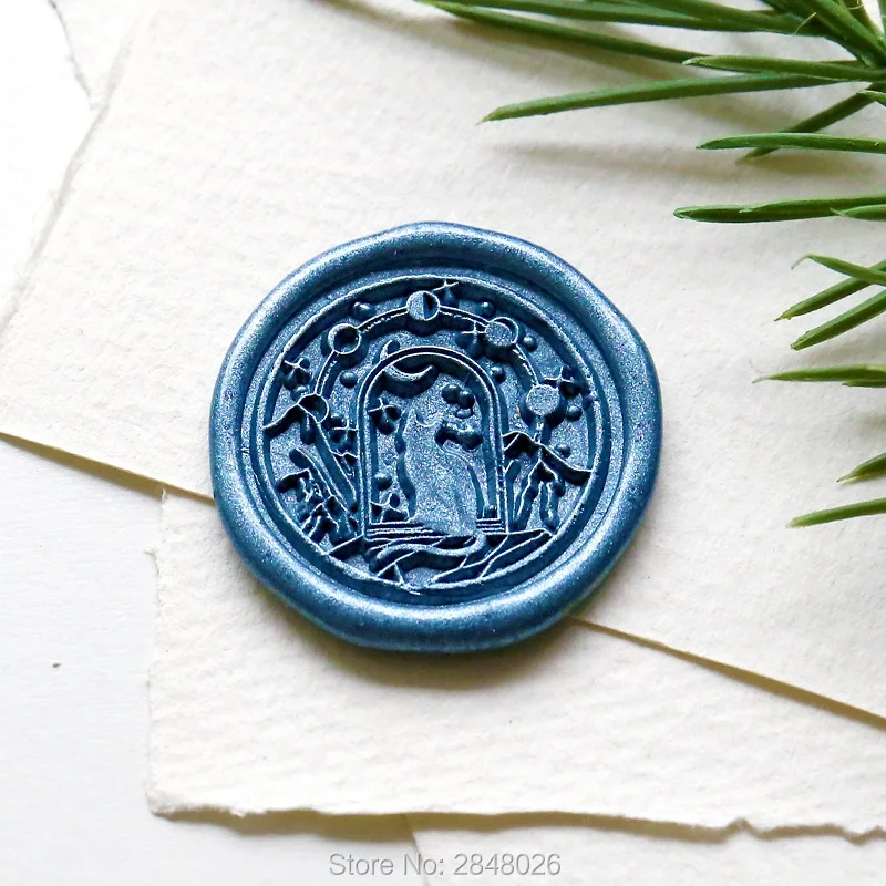 Night Cat Wax Seal Stamp,wedding gift,Tarot cat wood wax stamp,party seal,party decor, 
Night Cat Wax Seal Stamp,wedding gift,Tarot cat wood wax stamp,party seal,party decor,