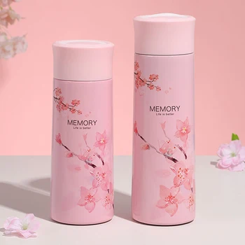 500/350Ml Cherry Blossom Mug 304 Stainless Steel Tumbler Water Thermos Vacuum Flask Water Bottle Travel Mug Thermal Cup 
500/350Ml Cherry Blossom Mug 304 Stainless Steel Tumbler Water Thermos Vacuum Flask Water Bottle Travel Mug Thermal Cup