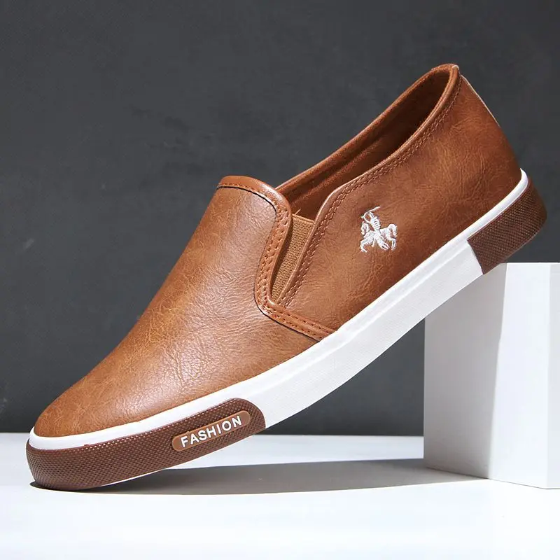 Work Shoes Autumn Slip-on Men's Korean-style Fashion Youth Casual Small Leather Shoes Low Top PU Leather Waterproof Men's Lazy
Work Shoes Autumn Slip-on Men's Korean-style Fashion Youth Casual Small Leather Shoes Low Top PU Leather Waterproof Men's Lazy