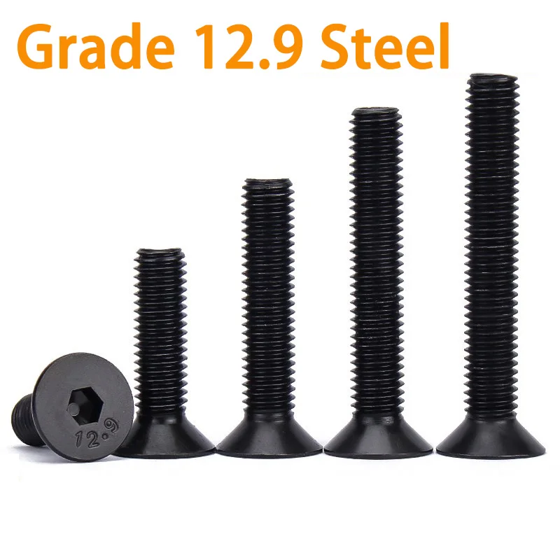 2~50pcs M2 M3 M4 M5 M6 M8 Black Grade 12.9 Alloy Steel High Strength Hexagon Hex Socket Head Flat Countersunk Allen Bolt Screw
2~50pcs M2 M3 M4 M5 M6 M8 Black Grade 12.9 Alloy Steel High Strength Hexagon Hex Socket Head Flat Countersunk Allen Bolt Screw