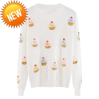 Fashion Women Vintage Sweet Cake Appliques Short Style Knitted Sweater O Neck Long Sleeve Stylish Pullovers Chic Tops
Fashion Women Vintage Sweet Cake Appliques Short Style Knitted Sweater O Neck Long Sleeve Stylish Pullovers Chic Tops