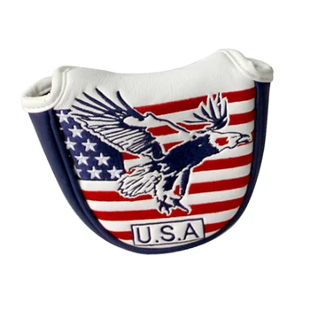 Golf Mallet Putter Cover Magnetic Closure Design Skull Golf Club Putter Headcover American USA Flag Pattern
Golf Mallet Putter Cover Magnetic Closure Design Skull Golf Club Putter Headcover American USA Flag Pattern