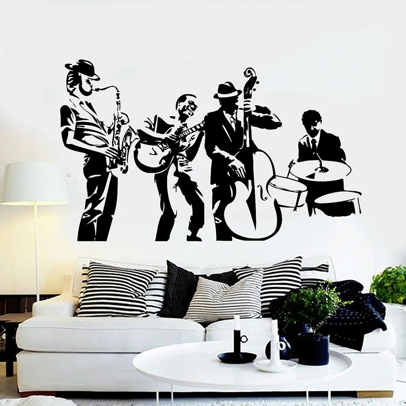 Jazz Band Wall Decal Musical Art Concert Music Studio Interior Decor Vinyl Window Stickers Creative Removable Men Wallpaper E610
Jazz Band Wall Decal Musical Art Concert Music Studio Interior Decor Vinyl Window Stickers Creative Removable Men Wallpaper E610