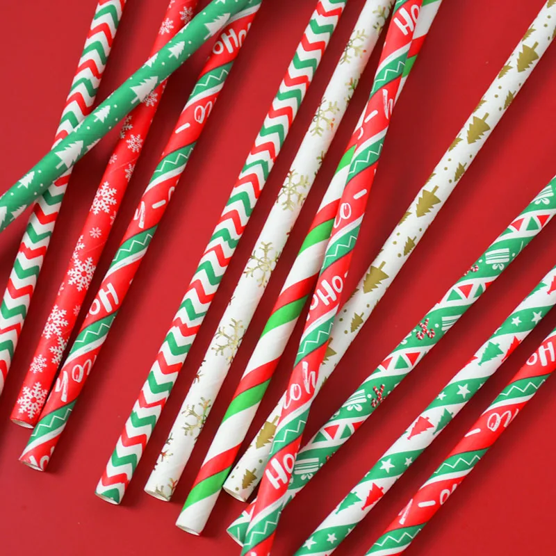 25Pcs Disposable Drink straws Degradable and safe grade Paper straw for Christmas 19cm Christmas Tableware Disposable Supplies
25Pcs Disposable Drink straws Degradable and safe grade Paper straw for Christmas 19cm Christmas Tableware Disposable Supplies
