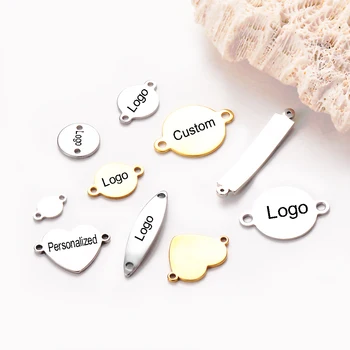 50pcs Stainless Steel Custom Bracelet Foot Charm 2 Hole Connector Diy Jewelry Making Free Engrave Tag Logos Not Turn Off Color
50pcs Stainless Steel Custom Bracelet Foot Charm 2 Hole Connector Diy Jewelry Making Free Engrave Tag Logos Not Turn Off Color