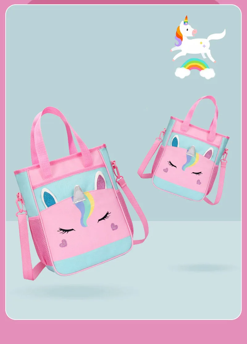 Unicorn Lovely School Tote Bag For Girls Unicorn Lovely School Tote Bag For Girls