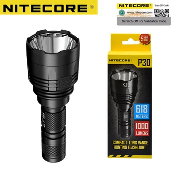 NITECORE P30 Flashlight CREE XP-L HI V3 LED max 1000LM 8 Working Modes beam distane 618 meter LED torch outdoor rescue light
NITECORE P30 Flashlight CREE XP-L HI V3 LED max 1000LM 8 Working Modes beam distane 618 meter LED torch outdoor rescue light