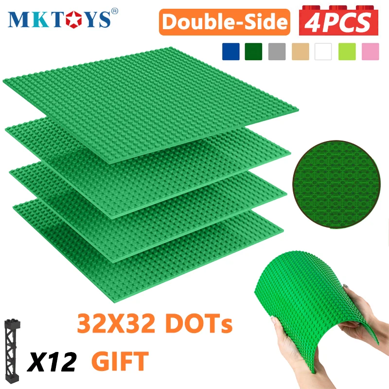 MKTOYS Base Plates Double Side 4PCS 32*32 DOTs 10x10inch 25x25cm Upgrade Classic Bricks Baseplate Building Blocks Plate
MKTOYS Base Plates Double Side 4PCS 32*32 DOTs 10x10inch 25x25cm Upgrade Classic Bricks Baseplate Building Blocks Plate