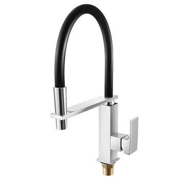 Xueqin Black Rubber Flexible Pull Down Kitchen Faucet Spary 360Rotation Single Handle Nozzle Mixer Tap Cold And Hot Deck Mounted
Xueqin Black Rubber Flexible Pull Down Kitchen Faucet Spary 360Rotation Single Handle Nozzle Mixer Tap Cold And Hot Deck Mounted