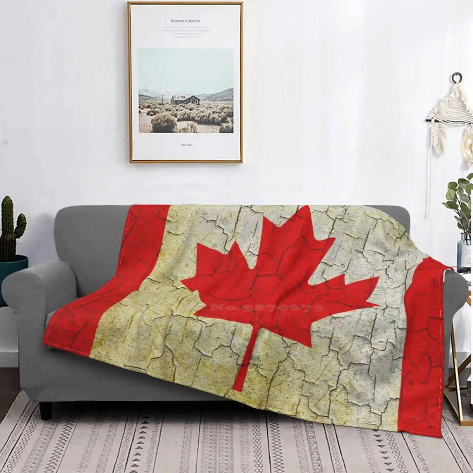 

Grunge Canada Flag Hot Sale Printing High Qiality Warm Flannel Blanket Canada Canadian Aged Country Dirty Faded Flag Grunge