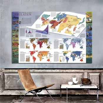 Map of The World Non-woven World Map Picture of Population 1998 Geography Posters and Prints for Home School Education Decor
Map of The World Non-woven World Map Picture of Population 1998 Geography Posters and Prints for Home School Education Decor