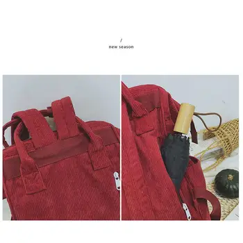 Travel Backpack Leisure Bag Rucksack Teenagers Soft Fabric Corduroy Handbag Girls Female Backpack
Travel Backpack Leisure Bag Rucksack Teenagers Soft Fabric Corduroy Handbag Girls Female Backpack
