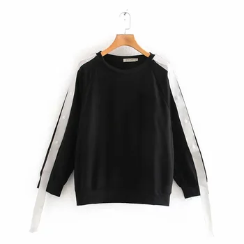 2020 Spring Women's New Fashion Simple Sleeve Webbing Design Round Collar Retro Contrast Sleeve Loose Casual hoodies
2020 Spring Women's New Fashion Simple Sleeve Webbing Design Round Collar Retro Contrast Sleeve Loose Casual hoodies