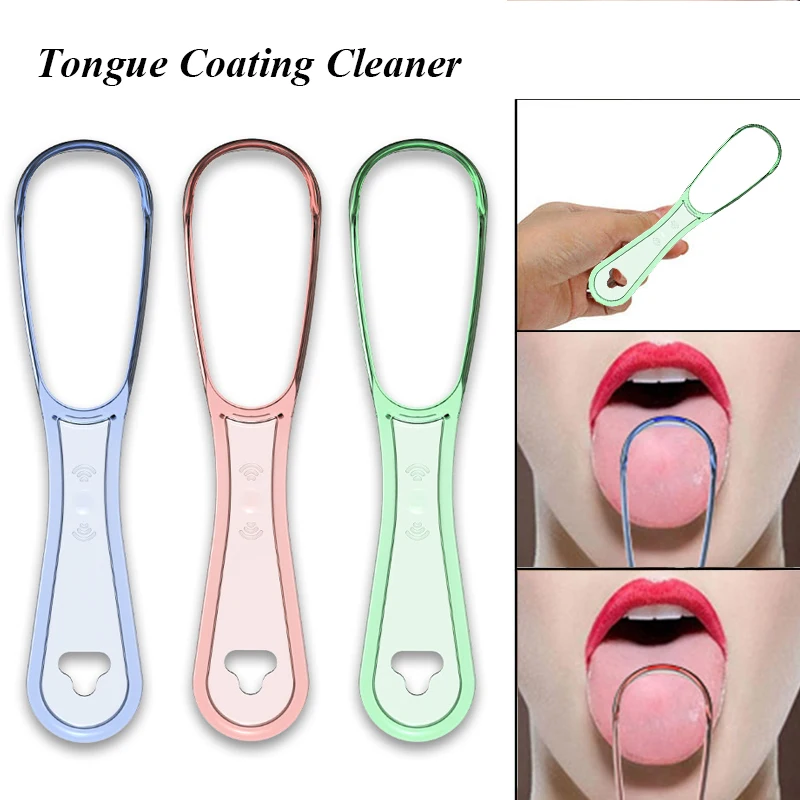 

1PC Simple Useful Tongue Scraper Oral Tongue Cleaner Medical Mouth Cleaning Brush Reusable Fresh Breath Maker Health Care