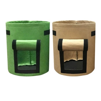 2x Potato Planter Bag/Plant Pots,7-Gallon Double Layer Breathable Nonwoven Cloth with Strap Handles Green & Brown
2x Potato Planter Bag/Plant Pots,7-Gallon Double Layer Breathable Nonwoven Cloth with Strap Handles Green & Brown