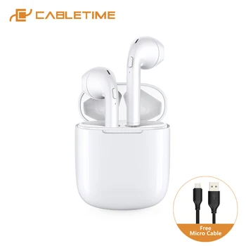 CABLETIME Wireless Earphone Blurtooth 5.0 Dual Mic Mini Earbuds with Charging Box for iphone LG Oneplus Smart Phones C335
CABLETIME Wireless Earphone Blurtooth 5.0 Dual Mic Mini Earbuds with Charging Box for iphone LG Oneplus Smart Phones C335