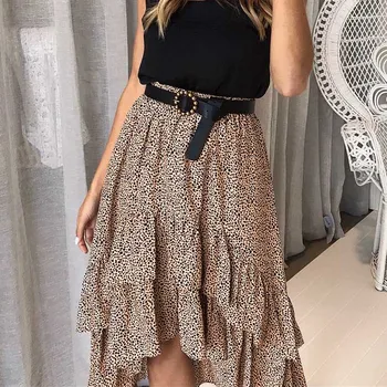 2020 Spring Women Boho Chiffon Holiday Skirts Summer High Waist Female Polka Dot A-Line Ruffles Midi Beach Flare Skirt For Women
2020 Spring Women Boho Chiffon Holiday Skirts Summer High Waist Female Polka Dot A-Line Ruffles Midi Beach Flare Skirt For Women