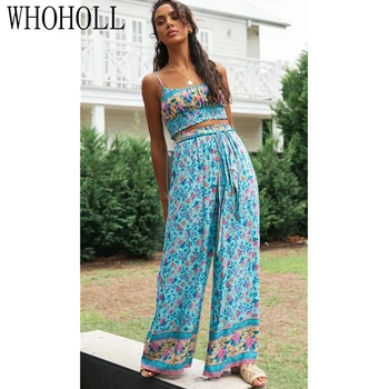 Summer 2020 Beach Boho Women Suit Two-color Floral Vest camisole + Lace Wide Leg Pants Suit
Summer 2020 Beach Boho Women Suit Two-color Floral Vest camisole + Lace Wide Leg Pants Suit