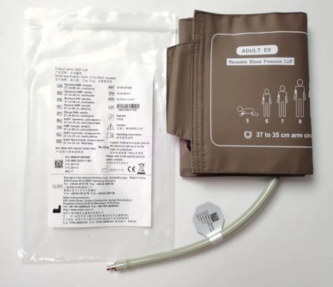 Оригинальные взрослые манжеты EDAN для артериального давления для многократного использования 27-35 см
Оригинальные взрослые манжеты EDAN для артериального давления для многократного использования 27-35 см