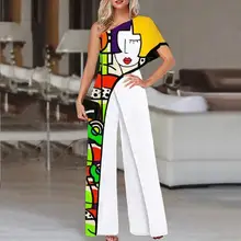 Loose Jumpsuit Ladies Face Print Lady Abstract Print Off Shoulder Jumpsuit Autumn Jumpsuit Single Shoulder Jumpsuit
Loose Jumpsuit Ladies Face Print Lady Abstract Print Off Shoulder Jumpsuit Autumn Jumpsuit Single Shoulder Jumpsuit