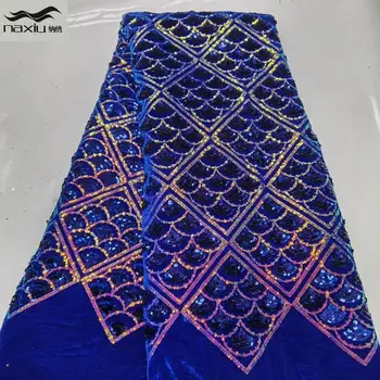 Madison Nigerian Velvet Voile Lace Fabric With Blue Sequins African Net Lace Fabric Soft Stretch Velvet Lace For Wedding Dress
Madison Nigerian Velvet Voile Lace Fabric With Blue Sequins African Net Lace Fabric Soft Stretch Velvet Lace For Wedding Dress