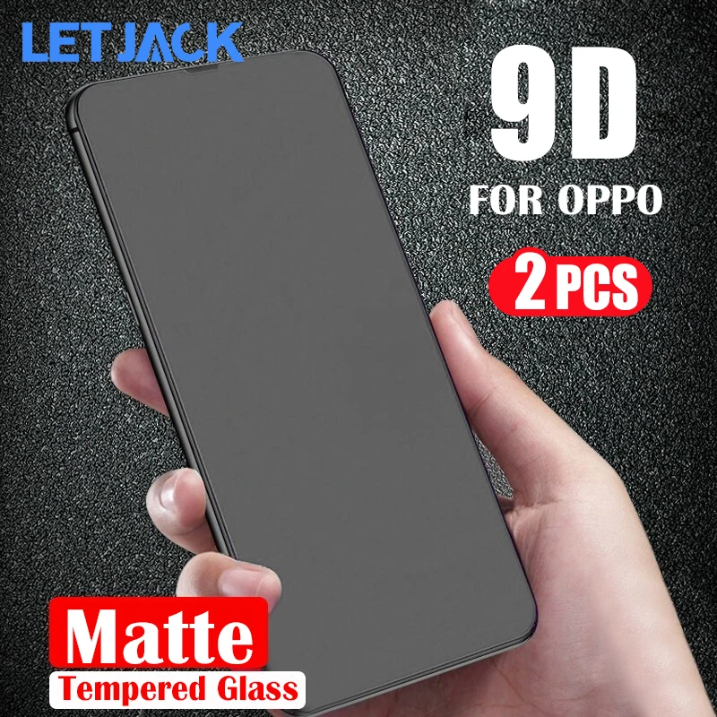 

2Pcs No Fingerprint Frosted Protective Film For OPPO Reno 2z 3 4 5 6z A53 A52 A72 A91 R17 Realme GT 8 7 6 Q3 Pro Tempered Glass