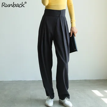 Runback Wide Leg Pants Solid Velcro Waist Curvy Fit Black Palazzo Suit Pants High Waist Full Length Long Trousers Women Comfort
Runback Wide Leg Pants Solid Velcro Waist Curvy Fit Black Palazzo Suit Pants High Waist Full Length Long Trousers Women Comfort