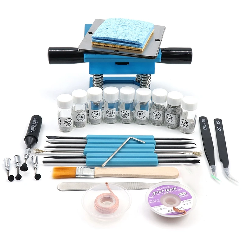 Bga Reballing Kit 90Mm Aluminium Alloy Mesh Bga Reballing Station With Hand Shank Bga Universal Stencil + 10Pc Bga Solder Ball
Bga Reballing Kit 90Mm Aluminium Alloy Mesh Bga Reballing Station With Hand Shank Bga Universal Stencil + 10Pc Bga Solder Ball