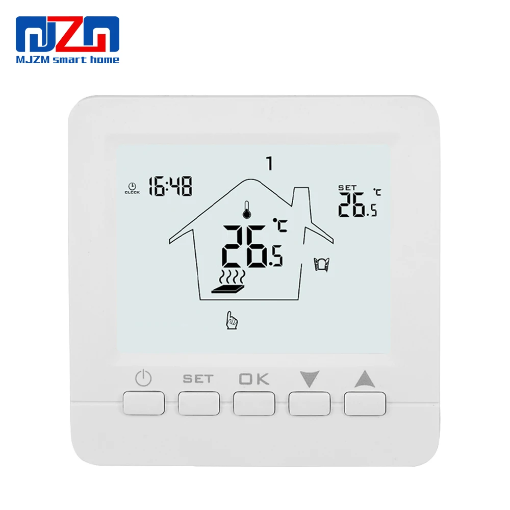 Weekly Programmable Underfloor Heating Thermostat Digital Room Temperature Controller Thermostat White Blue Backlight
Weekly Programmable Underfloor Heating Thermostat Digital Room Temperature Controller Thermostat White Blue Backlight