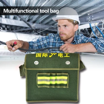 Multi-functional Canvas Shoulder Bag Practical Convenient Classic Texture Hardware Parts Electrician Toolkit Tool Bag
Multi-functional Canvas Shoulder Bag Practical Convenient Classic Texture Hardware Parts Electrician Toolkit Tool Bag