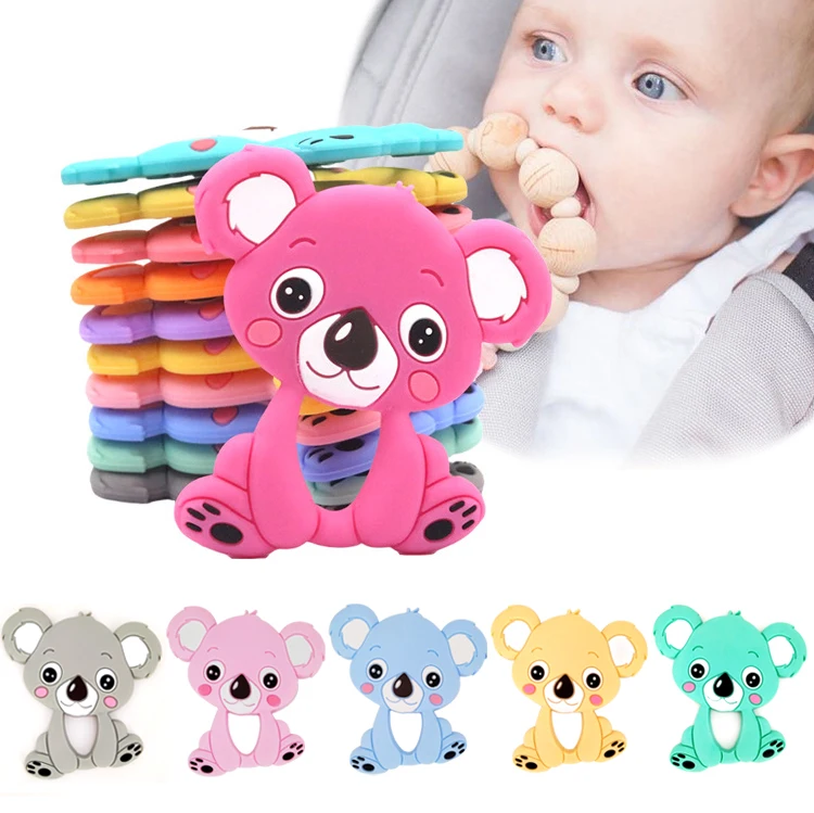 Food Grade Silicone Teethers DIY Animal Koala Baby Ring Teether Infant Baby Silicone Chew Charms Kids Teething Gift Toddler Toys
Food Grade Silicone Teethers DIY Animal Koala Baby Ring Teether Infant Baby Silicone Chew Charms Kids Teething Gift Toddler Toys