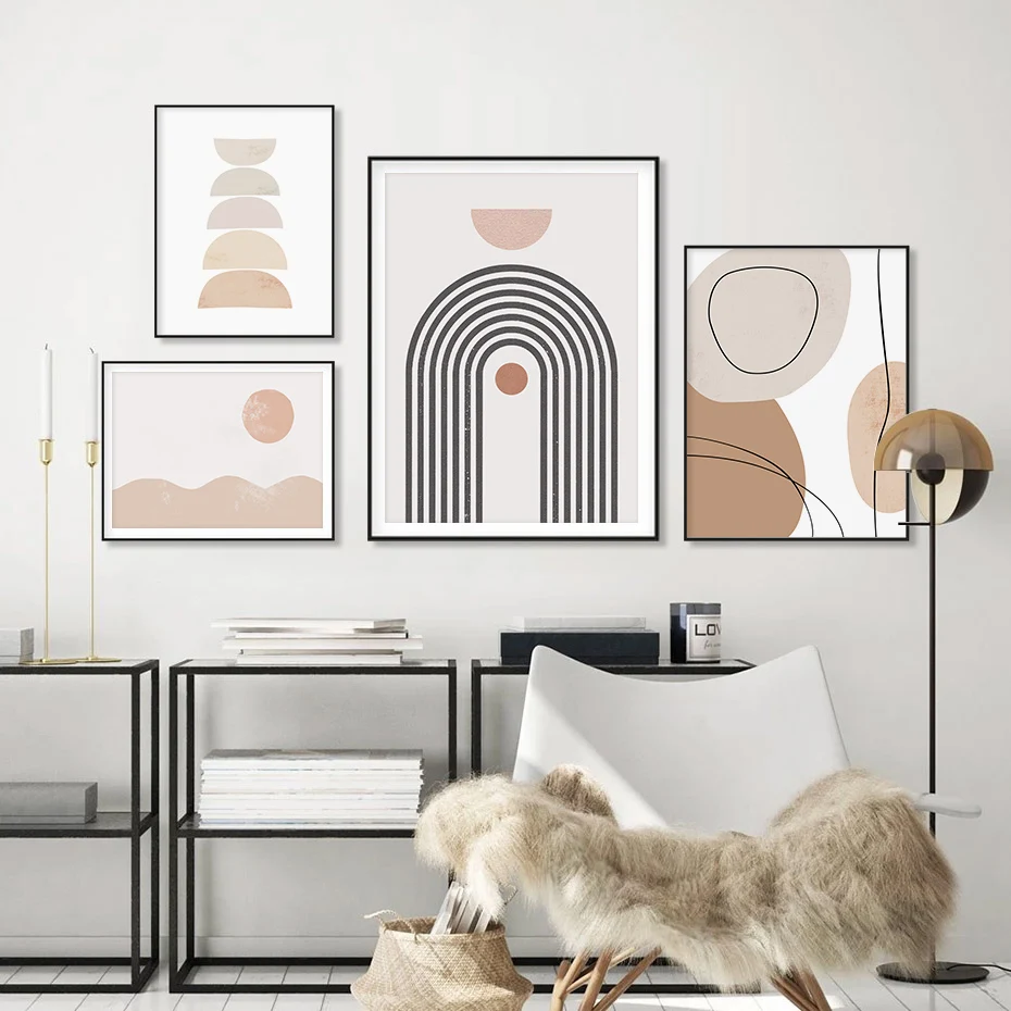 Boho Style Wall Art Abstract Geometric Brush Beige Canvas Painting Posters Prints Interior Living Room Home Decor Unframed 
Boho Style Wall Art Abstract Geometric Brush Beige Canvas Painting Posters Prints Interior Living Room Home Decor Unframed