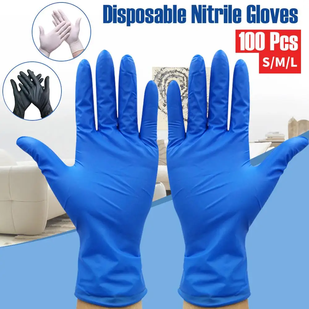 100pcs Disposable Medical Gloves Nitrile LaTeX No-Slip Dental Powder Free Food Grade women men household S M L drop shipping 
100pcs Disposable Medical Gloves Nitrile LaTeX No-Slip Dental Powder Free Food Grade women men household S M L drop shipping