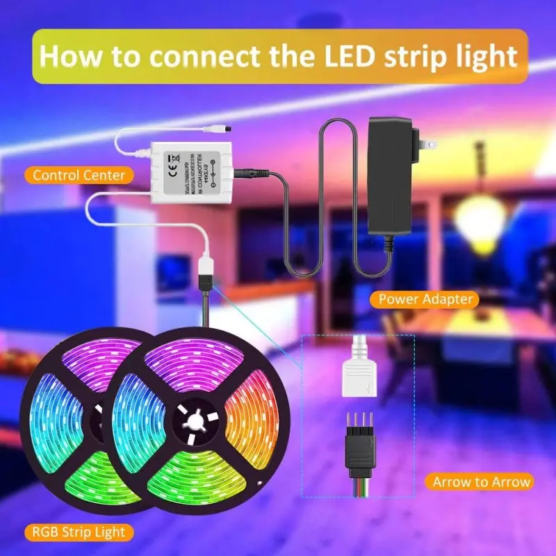 SMART LED Strip WiFi LED Light RGB Waterproof SMD5050 DC12V String Diode Flexible Ribbon WiFi Contoller+Adapter plug Kit Magic
SMART LED Strip WiFi LED Light RGB Waterproof SMD5050 DC12V String Diode Flexible Ribbon WiFi Contoller+Adapter plug Kit Magic