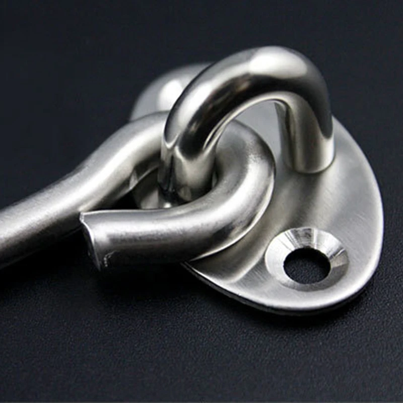 Description Picture 4 of itemDoor Bolt Stainless Steel Window Sliding Door Latch Cabin Hook And Eye Latch Lock Shed Gate Door Catch Silent Holder