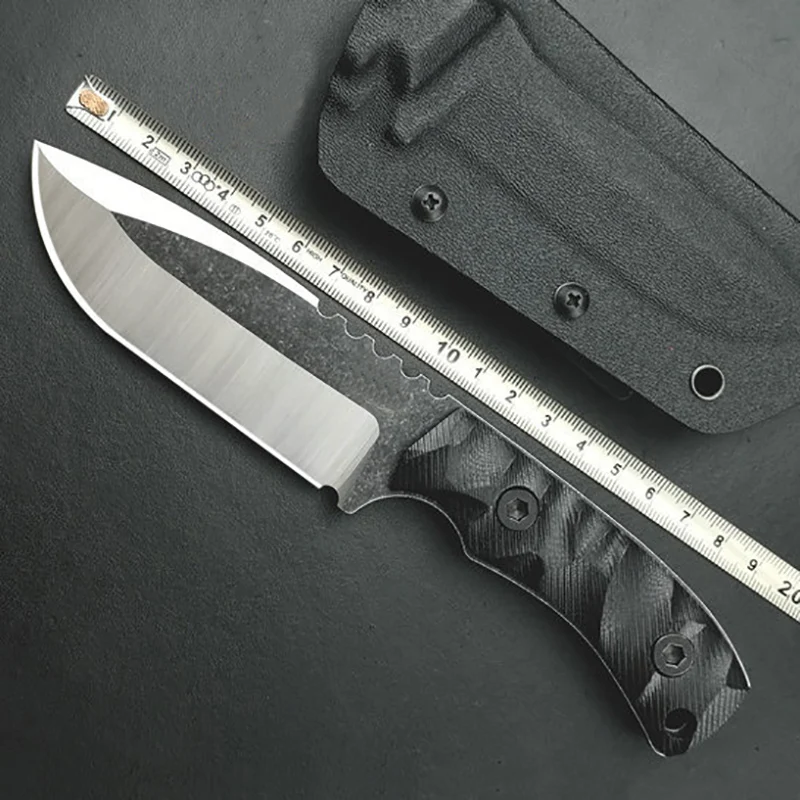 Free shipping Handmade 440C steel Hunting Knife G10 handle Camping Survival Knife Fixed Blade Tactical Knife
Free shipping Handmade 440C steel Hunting Knife G10 handle Camping Survival Knife Fixed Blade Tactical Knife