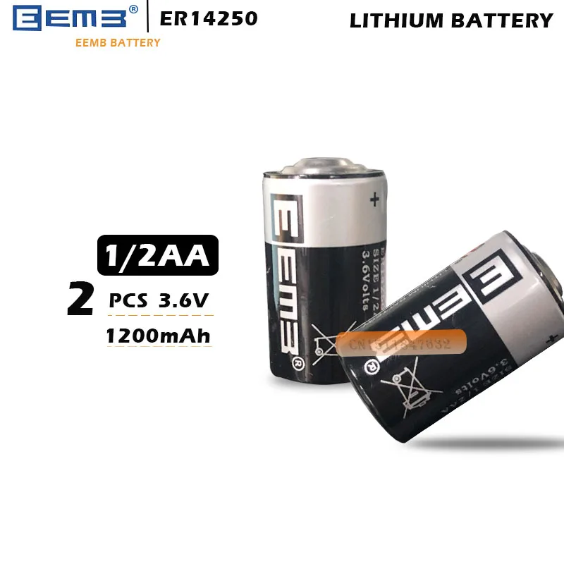 2 шт./лот новый оригинальный EEMB ER14250 1/2AA 3 6 в 1200 мАч литиевый аккумулятор ПЛК