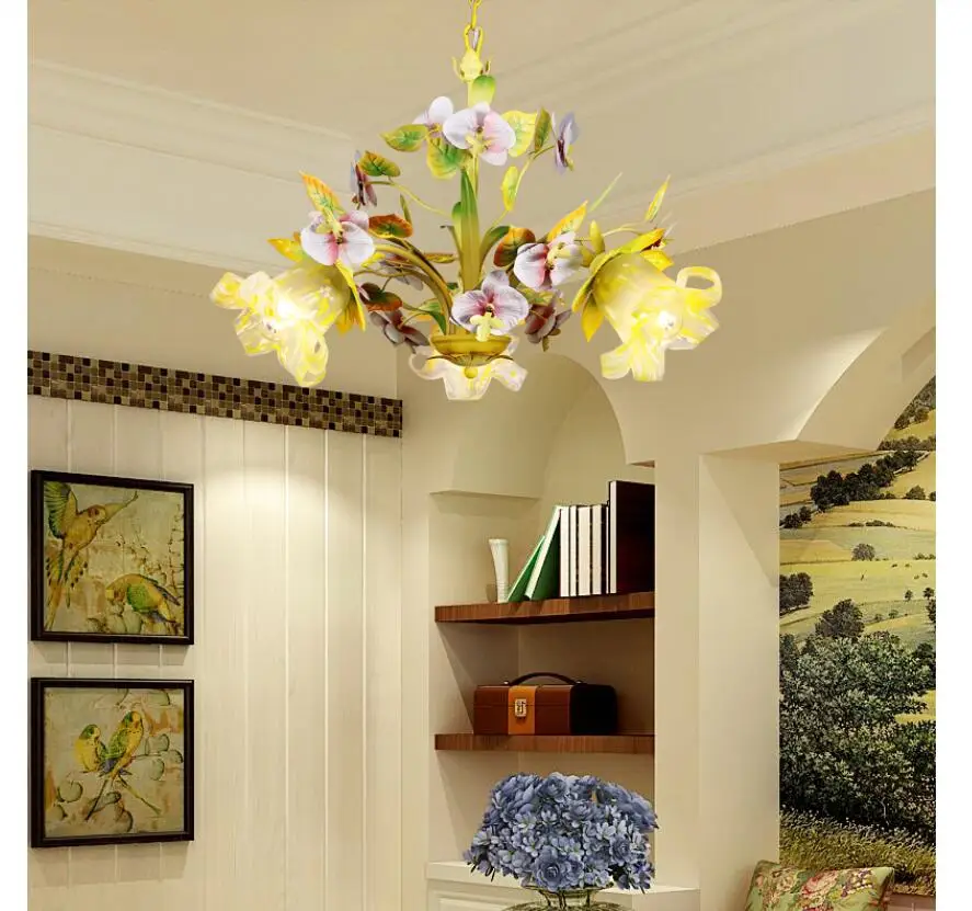 Современный детский цветочный подвесной светильник D54cm H38cm, 3 лампы в виде Розы, Подвесная лампа для ресторанов, спальни, детское освещение в цветочек 
Современный детский цветочный подвесной светильник D54cm H38cm, 3 лампы в виде Розы, Подвесная лампа для ресторанов, спальни, детское освещение в цветочек