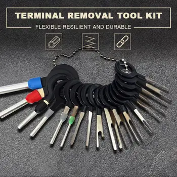 

11/ 18/21/26pcs Terminal Ejector Removal Kit Car Wiring Crimp Connector Pin Extractor Puller Terminal Repair Professional Tools