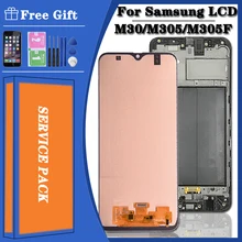 100% test LCD Pour Samsung Galaxy M30 LCD Écran Tactile Numériseur Pour Samsung M305 LCD M30 D'affichage=