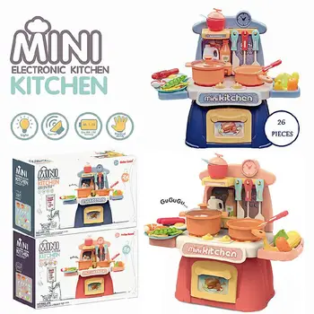 26pcs Simulation Sound And Light Cooking Utensils Small Table Play House Mini Kitchen Toy Set Gifts For Childrens
26pcs Simulation Sound And Light Cooking Utensils Small Table Play House Mini Kitchen Toy Set Gifts For Childrens